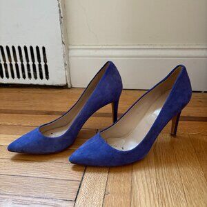 J. Crew Blue Suede heels